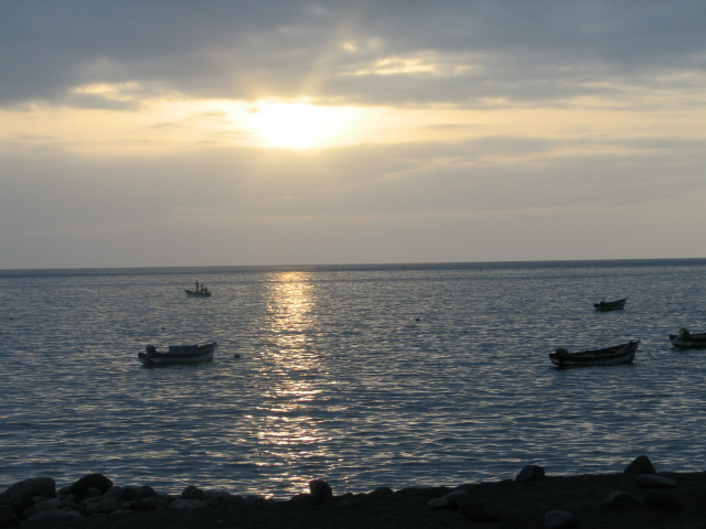 Coucher de soleil à Tarrafal au Cap Vert