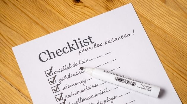 Check List Voyage Plongée